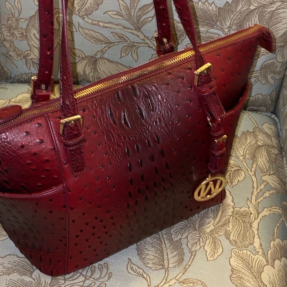 MK BELTED COLLECTION OSTRICH TOTE - Picture 4 of 12